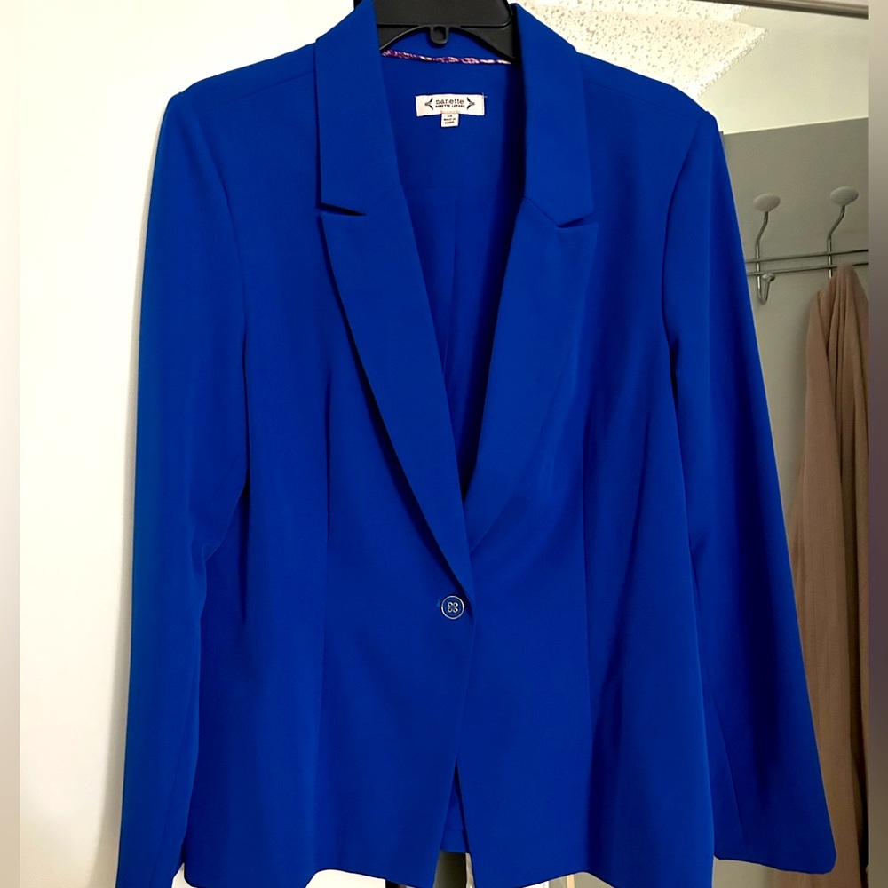 Royal Blue one button Blazer